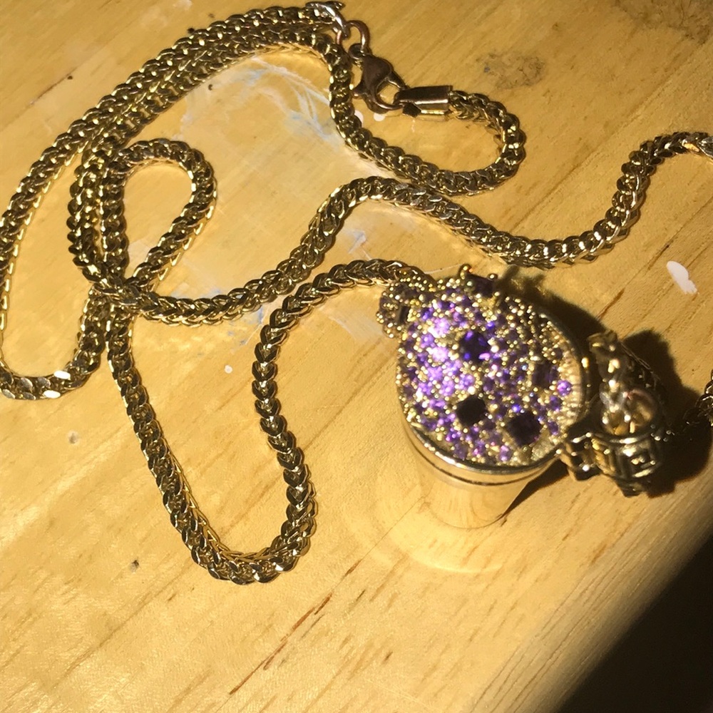 25 in, 24k gold plated silver, gold plated cup